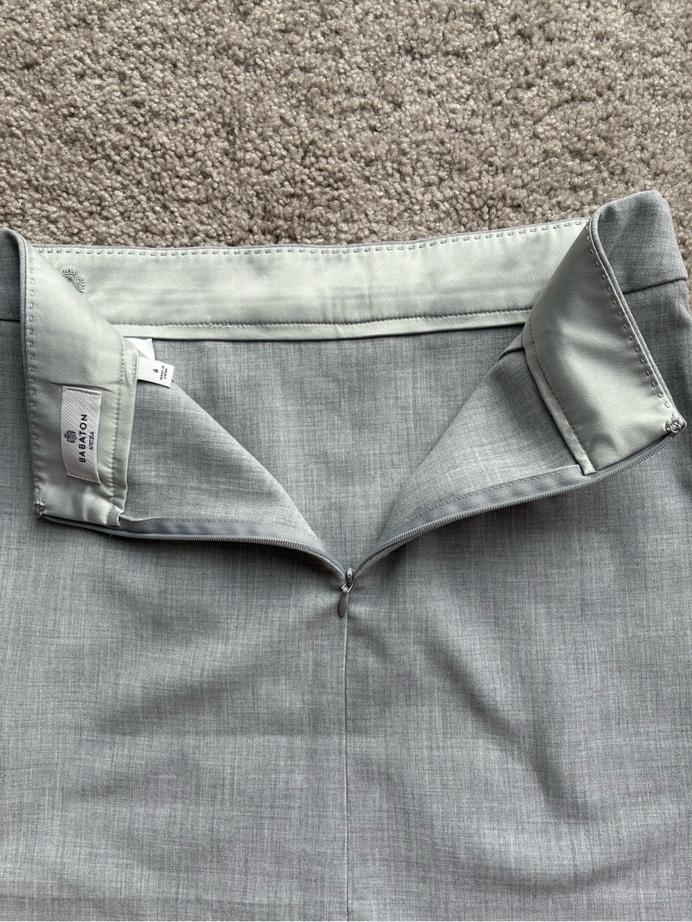 Babaton Happy Hour Skirt Grey Wrap Pocket Mini Skirt - Picture 8 of 14